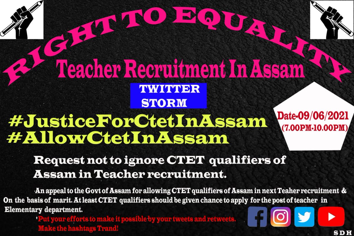 dipankar7_333's tweet photo. Please give us chance.🙏 
@himantabiswa @ranojpegu #JusticeForCtetInAssam
#AllowCtetInAssam https://t.co/hjUAwQWAMs