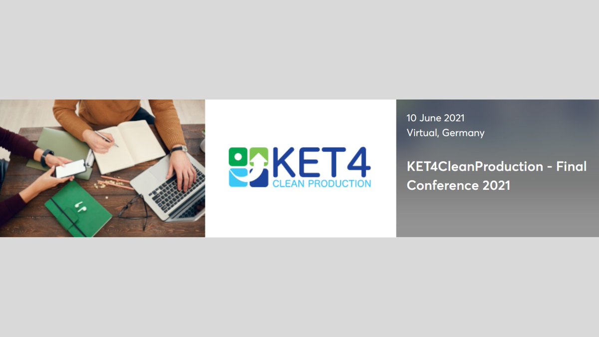Don’t miss tomorrow <a href="/KET4CP/">KET4CleanProduction</a> Final Conference 2021! More than 100 participants coming from SMEs, Industry, R&amp;D Institutions and Universities all over Europe have registered. 
Join them here: …tion-final-conference-2021.b2match.io