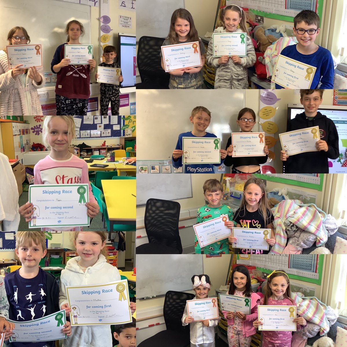 Years 1-6 took part in the Virtual Skipping Competition to see how many skips they could complete in 30 seconds. Each year group competed against their class mates and we had a house competition too! Well done Honesty house for coming top!
