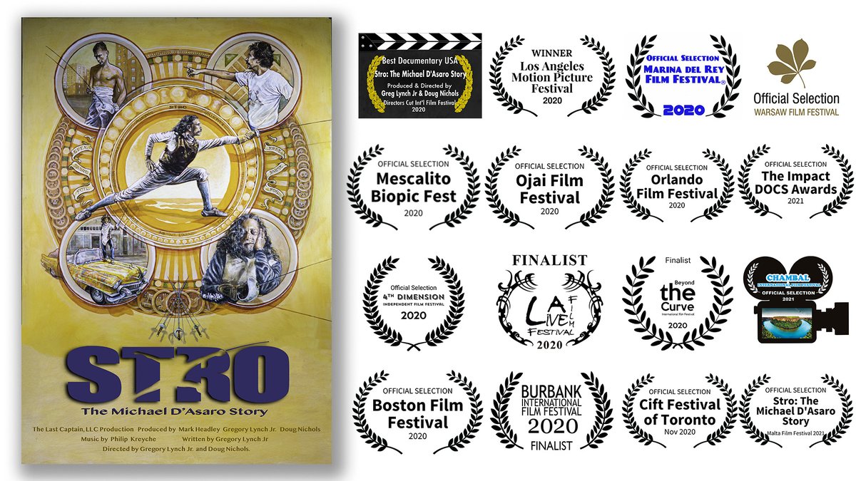 Thank you <a href="/4D_FilmFest/">4th Dimension Independent Film Festival</a>  for making Stro: The Michael D'Asaro Story a finalist in your competition! <a href="/filmfestivalRT/">Film Festival #RT</a> #filmfestival