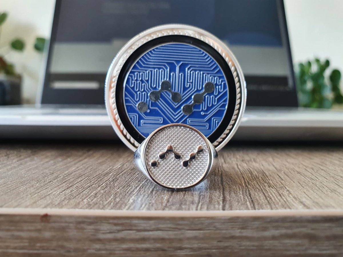 milan_dereede's tweet photo. The awesome $Nano physical coin is now joined by a beautiful Nano ring, thanks to @thenanoring! https://t.co/z0ByFRgu46