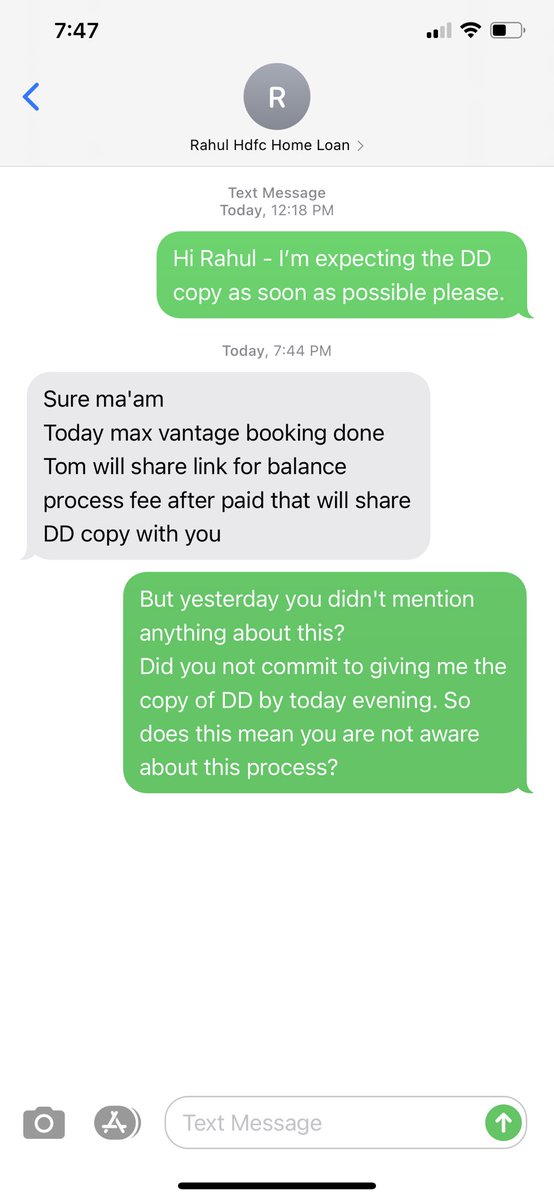 Liz0389's tweet photo. @CarebyHDFC_HL @HomeLoansByHDFC this is the typical example of your incompetence. I was told yesterday that I will get copy of my DD today and now again new requirement has come up. Literally what the hell is wrong with you guys. https://t.co/ERHqWbrlXH