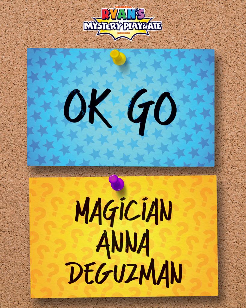 nickjr's tweet photo. Magic and music - what could be better? Don’t miss @okgo and Magician Anna DeGuzman on Ryan’s Mystery Playdate, airing Friday at 10a/9c on @nickelodeon https://t.co/bv7Vfre8MJ