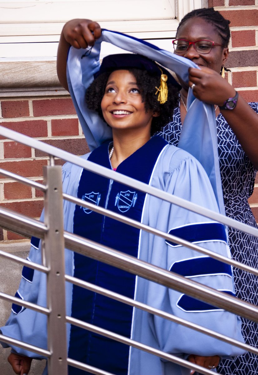 MyaLRoberson's tweet image. 0/10 would not recommend PhDing in a pandemic but I did it y'all. Grateful that despite it all, I got to be hooded by @WhitneyEpi in real life. I am #FirstGenDocs #PhDone ! (photos shot by the tremendously talented @_ACDennis )