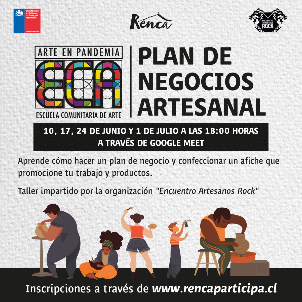 ¿Te gustaría saber cómo promocionar mejor tus productos? Te invitamos a este interesante taller de “Plan de Negocios Artesanal”. Inscríbete en rencaparticipa.cl #EnRencaSomosCultura <a href="/Muni_Renca/">Municipalidad Renca</a> <a href="/cn_castro/">Claudio Castro Salas</a>