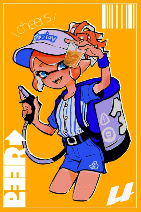 一杯イカが?🍺🦑💙 