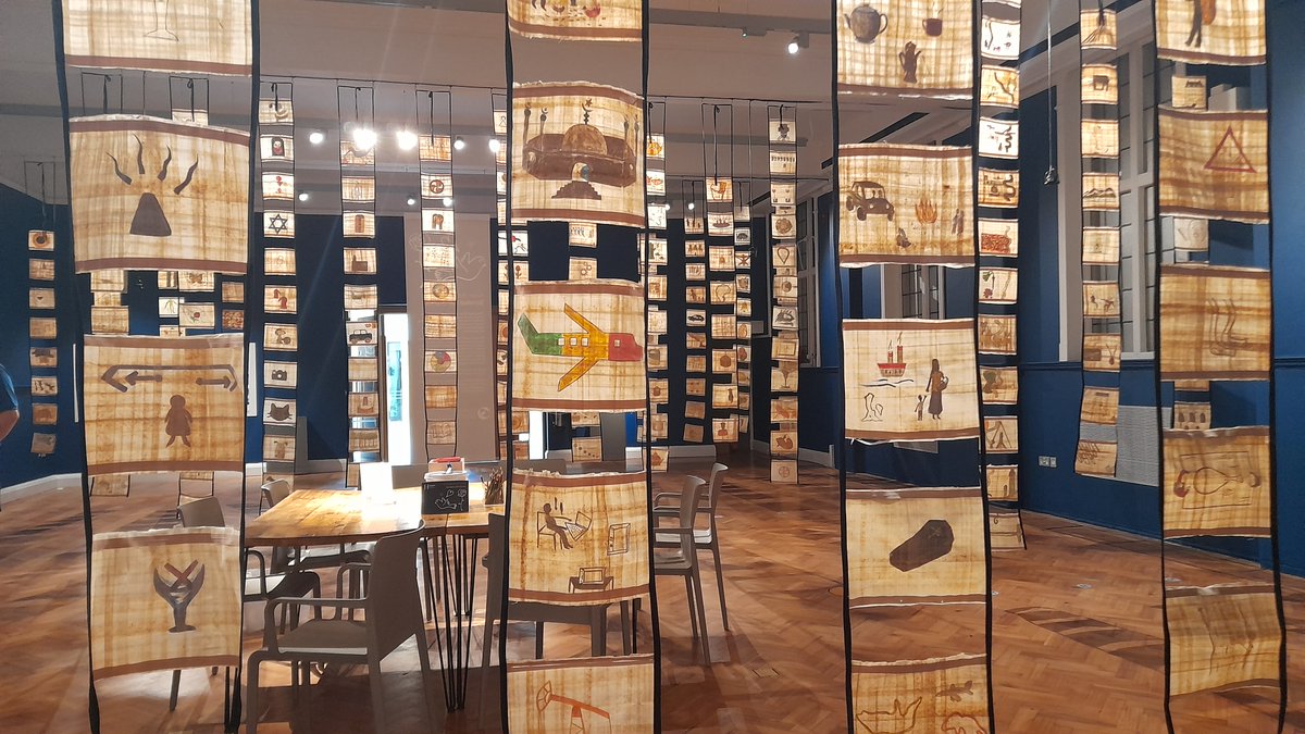 ArtsNetworkLDN's tweet photo. We visited the immersive @HornimanMuseum 'From Birth till Death' scrolls exhibition @ArtsNetworkLDN Member Phil was a contributing artist and described it as 'one of the very best community engagements I have experienced' Open until 13 June, details at https://t.co/YSNynTZUPB https://t.co/MmKDeatq8D