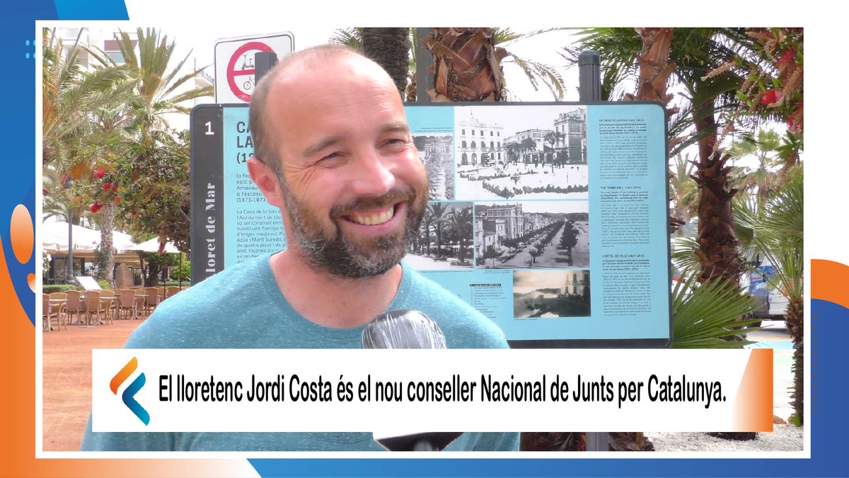 fiteltelevision's tweet photo. El lloretenc Jordi Costa, és el nou conseller Nacional de Junts per Catalunya. https://t.co/i6nyUkBy6P a través de @fiteltelevision
#fiteltelevision #fitelnetwork #conseller #catalunya #juntsxcatalunya #comarcadelaselva #lloretdemar #mylloret #lloret https://t.co/aGzf5dUGle