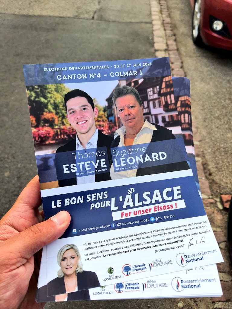 Th_ESTEVE's tweet photo. Ce matin tractage à #Ingersheim accompagné de Stéphane. 
A la rencontre des citoyens chaque jour, on vous donne rendez-vous lors de nos prochaines actions !🇨🇵
#jacobelli2021 #colmar #colmar1 https://t.co/27rco3Seuz