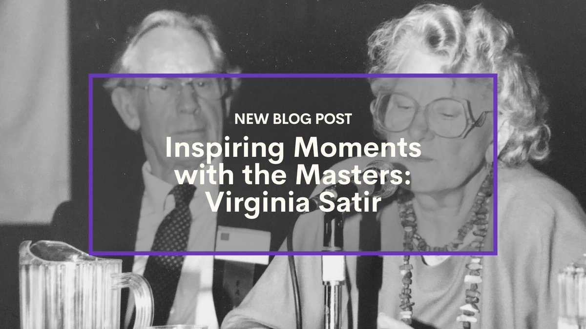 EricksonFound's tweet photo. New Blog Post!

“Inspiring Moments with the Masters: Virginia Satir” by @jeffzeig 

This is the latest blog post from the Foundation Archives. Read here: https://t.co/VuxPuHUUHw

Virginia Satir is one of the masters featured in The Grandmasters Approaches Course.

#VirginiaSatir https://t.co/9G8dmwuE3c