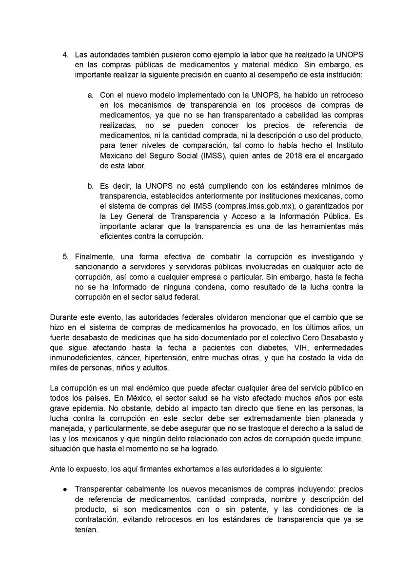 ImpunidadCeroMx's tweet photo. 📣#Comunicado
El 3 de junio, autoridades federales aseguraron que la compra de medicamentos en México ha sido un ejemplo en la lucha contra la corrupción.
Sin embargo, las compras de la UNOPS no se han transparentado por completo y persiste el desabasto.
#ComprasTransparentes https://t.co/Uce47riKgD