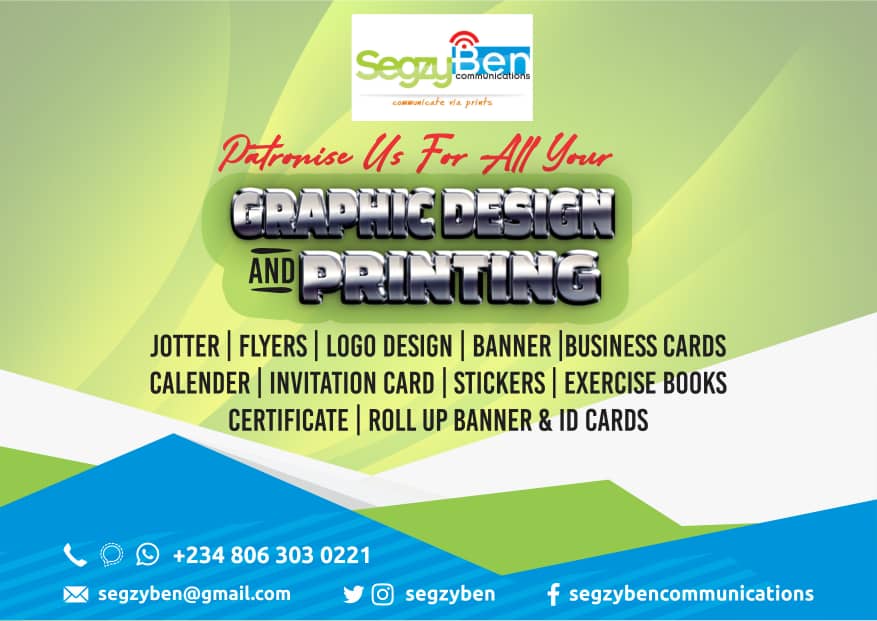 SegzyBen's tweet image. We at #SegzybenComm prints for all events and occasions we prints wedding invites,programme, Banner, Poster and Jotters.