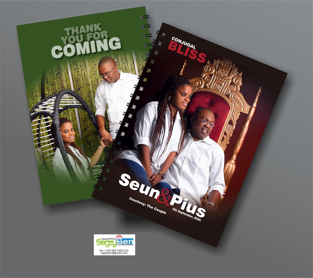 SegzyBen's tweet image. We at #SegzybenComm prints for all events and occasions we prints wedding invites,programme, Banner, Poster and Jotters.