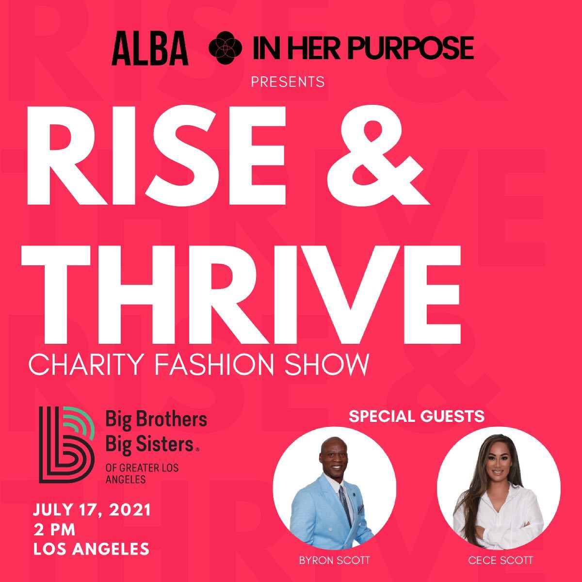 JOIN US on 7.17.21 As a celebration of our 1st anniversary, we, alongside <a href="/ALBAlegacy/">ALBA</a>, present RISE &amp; THRIVE. A charity fashion show benefiting Big Brother Big Sister of Greater Los Angeles.

 For more details and to purchase tickets, click the link: bit.ly/2Sg4TKw