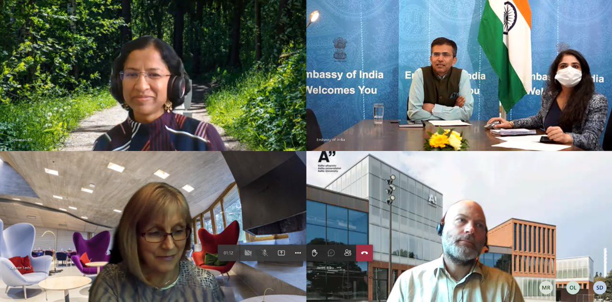 Ambassador <a href="/raveesh_kumar/">Raveesh Kumar</a> discussed with flagships in AI <a href="/FCAI_fi/">Finnish Center for AI 🦣 @fcai@mastodon.online</a>, 6G <a href="/UniOulu/">University of Oulu</a>, <a href="/AaltoUniversity/">Aalto University</a>, cyber security <a href="/helsinkiuni/">University of Helsinki</a>, <a href="/BusinessFinland/">Business Finland</a> &amp; Indian IT industries on industry-academia collaboration. Ideas exchanged on giving concrete shape to a matchmaking event this year.