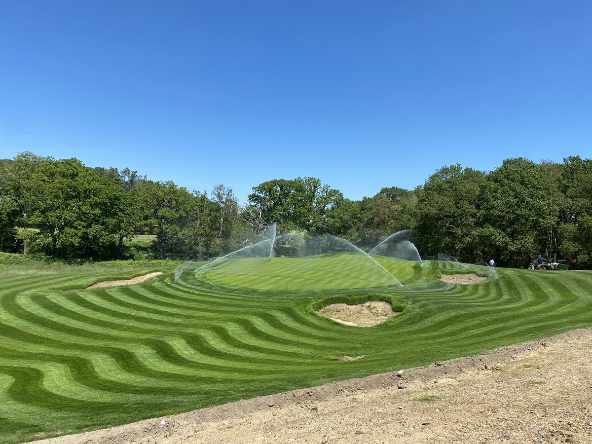 Had such a good day working on our two new green areas. First cut on the surrounds came up superb, also another cut on the greens, gave them a little spray of a wetting agent and finished them off with a granular feed, and plenty of water.<a href="/weston2005/">Joe Weston</a> <a href="/IanReevo/">Ian Reeves</a> <a href="/Chazz__Simmonds/">Cha💤🕚</a>