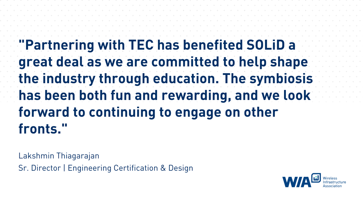 WIAorg's tweet image. WIA is here to help train the next generation of professionals in the #wirelessindustry. TEC provides employees training at a fraction of the cost for developing in-house training: hubs.la/H0PRvk90