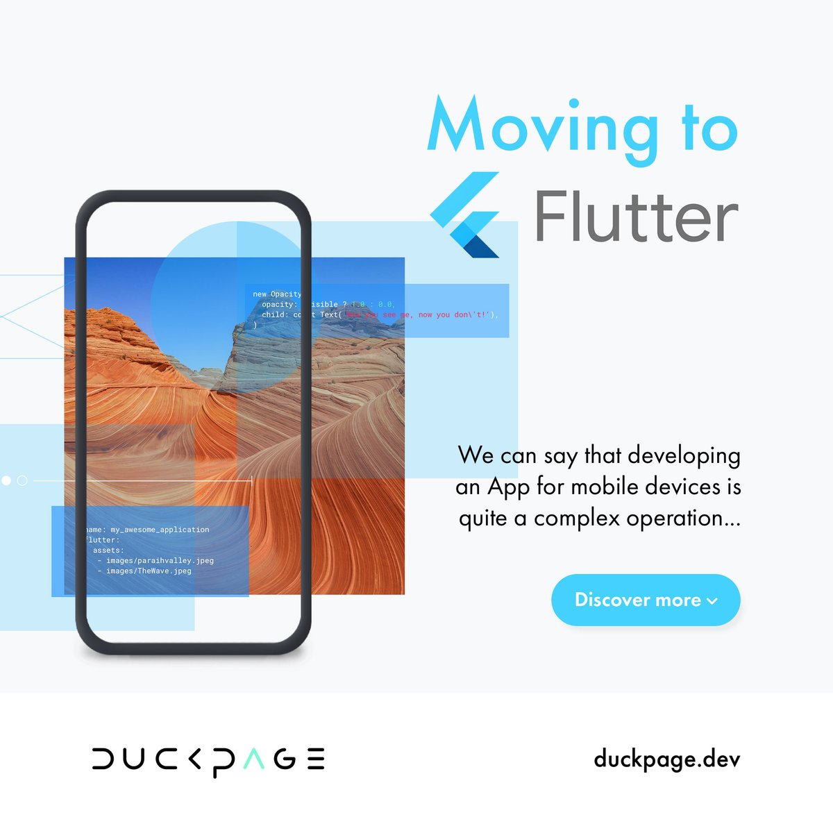 duckpagesnc's tweet photo. We can say that developing an App for mobile devices is quite a complex operation. looking around we found Flutter making things a lot easier for us. https://t.co/2BT8bsBNPS #duckpage #flutterdev https://t.co/zPE3FPeGJY