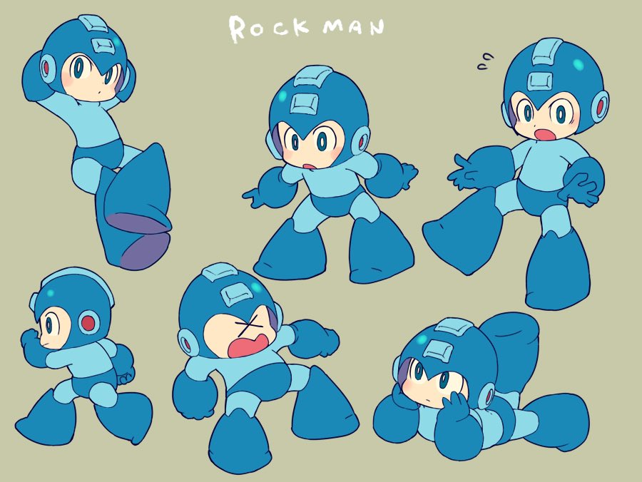 ロックマン(キャラクター) 「ロックの日だった 」|宮田奏のイラスト