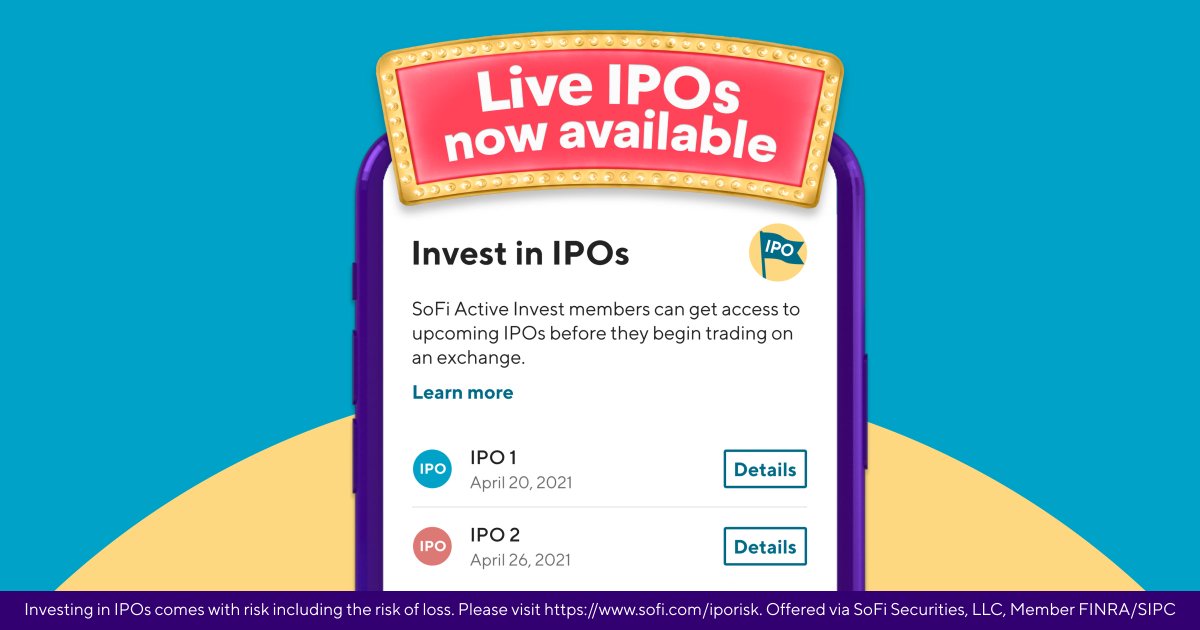 Sofi On Twitter Live Ipos Now Available We Recently Announced Our Investinipos Feature Which Allows Our Members To Get In On Ipos At The Ipo Price Before They Re Traded On A