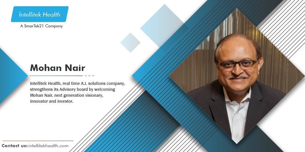 SmarTek21's tweet photo. SmarTek21 welcomes Mohan Nair to the IntelliTek Health Advisory Board.
 
#IntelliTekHealth, #SmarTek21, #HealthCare https://t.co/2PBnBN8kxG