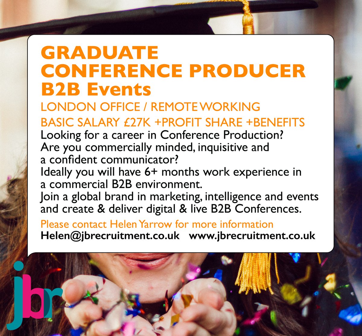 helenjbrec's tweet photo. We have lots of entry level Conference Producer vacancies available

Working for Global B2B Intelligence, Events &amp; Media clients

#gradjobs #hiring  #conferenceproducer #eventprofsuk #conferences #conferenceproduction #events https://t.co/FuR5t1waQN
