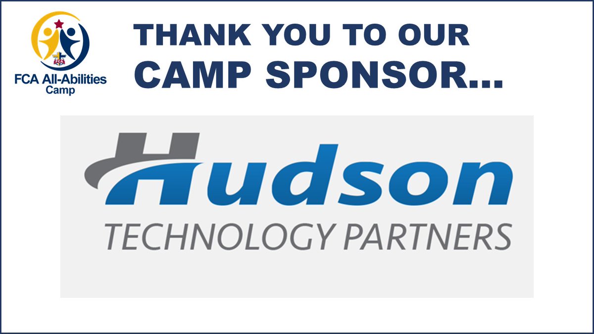 FCA_Akron's tweet photo. Shout out to our All-Abilities Camp sponsor, Hudson Technology Partners! Thank you for investing in the lives and eternities of athletes with disabilities. 
https://t.co/LrR0EaSOb2 https://t.co/zDc8aVr25W