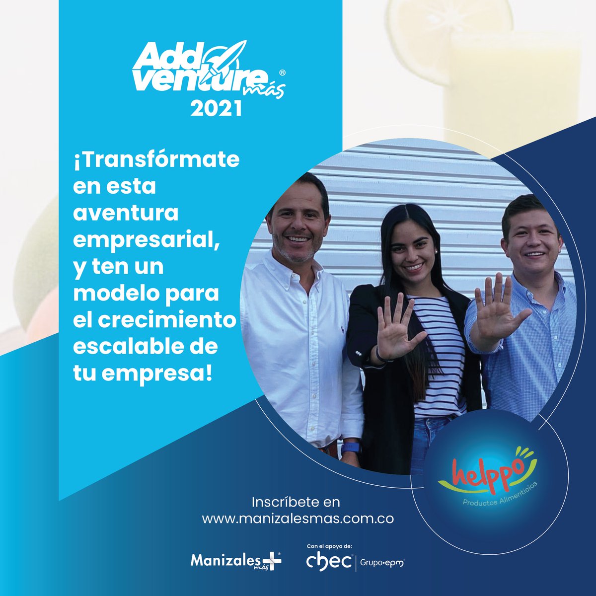 ManizalesMas's tweet photo. Inscríbete en el programa Addventure Más ¡Transfórmate en esta aventura empresarial, ten un modelo de negocio diferenciado y crece!🤩 . Conoce los hechos de crecimiento de Helppo , una empresa Addventure Más:
Ingresa por este link: https://t.co/S7v8h9oR7c https://t.co/KhIxaUsX9D