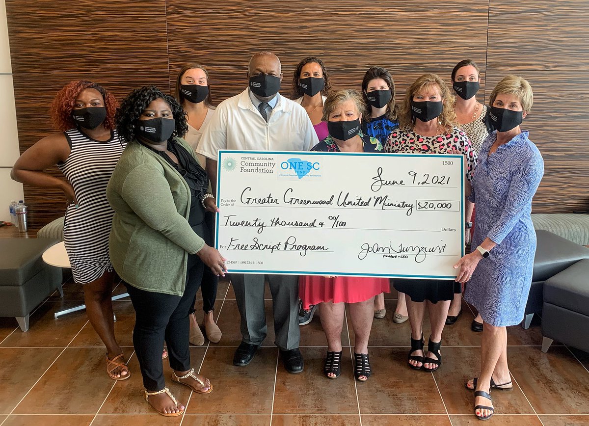 CCCFtweets's tweet photo. The #OneSCFund: #COVID19 Response has awarded more than $550K to 25 organizations throughout SC.

Greater Greenwood United Ministry received $20,000 for its Free Script Program! 👏

Learn about all the organizations and their projects here 🔗👉 https://t.co/XKAXZIFHEV https://t.co/i1QYw6bDoq