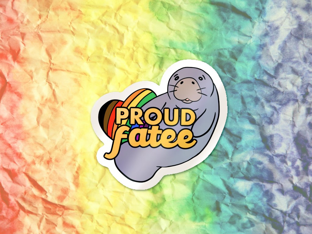 fugitiverabbit's tweet photo. ✨PROUD FATEES LOOK THIS WAY!✨
I made these vinyl stickers in a wide array of colors for my fellow fats who are also LGBTQ+! 🌈 Check em out in my shop! Link to follow. 🏳️‍🌈 https://t.co/Ztzcdmi3Lp