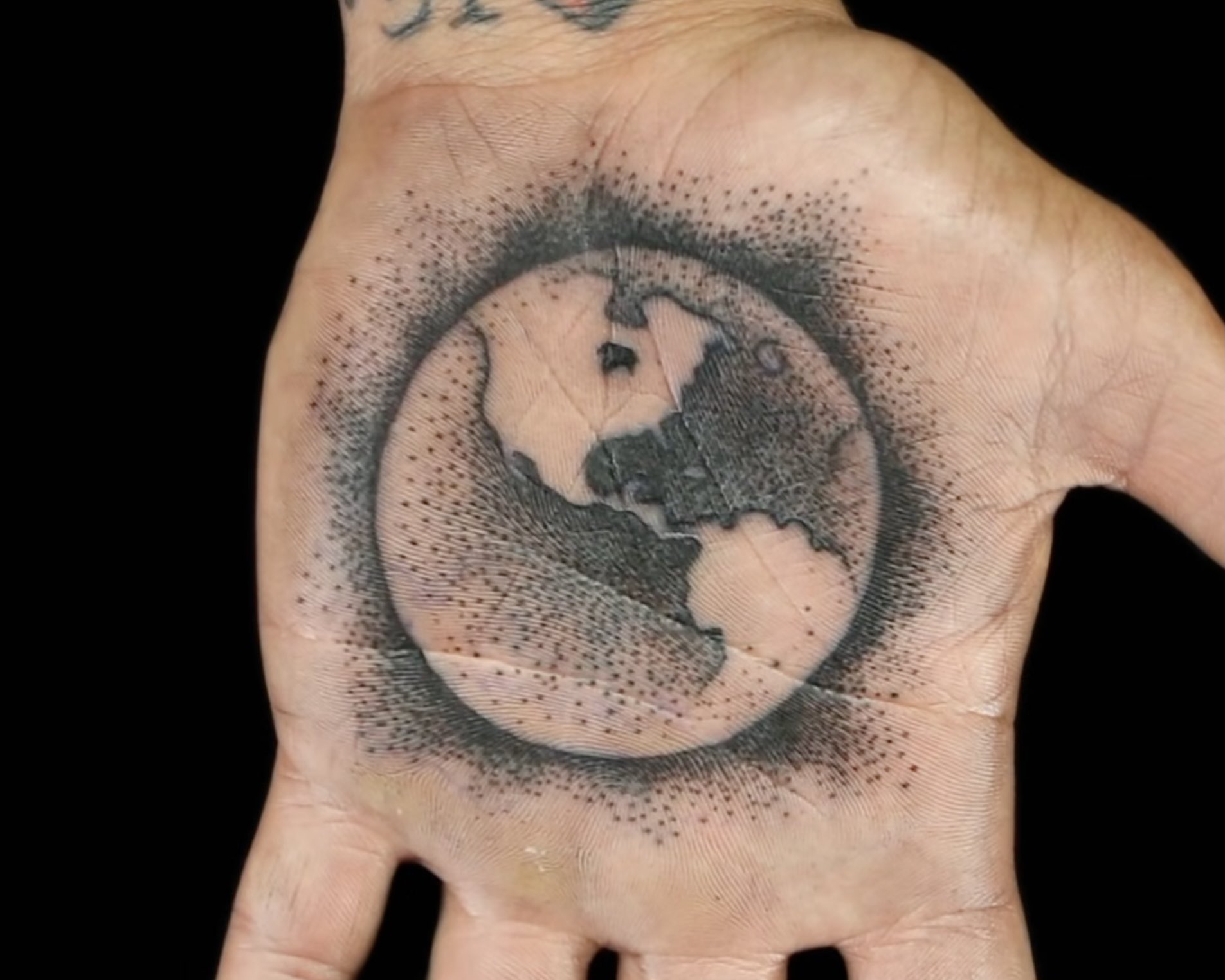 Globe In Hands Tattoo