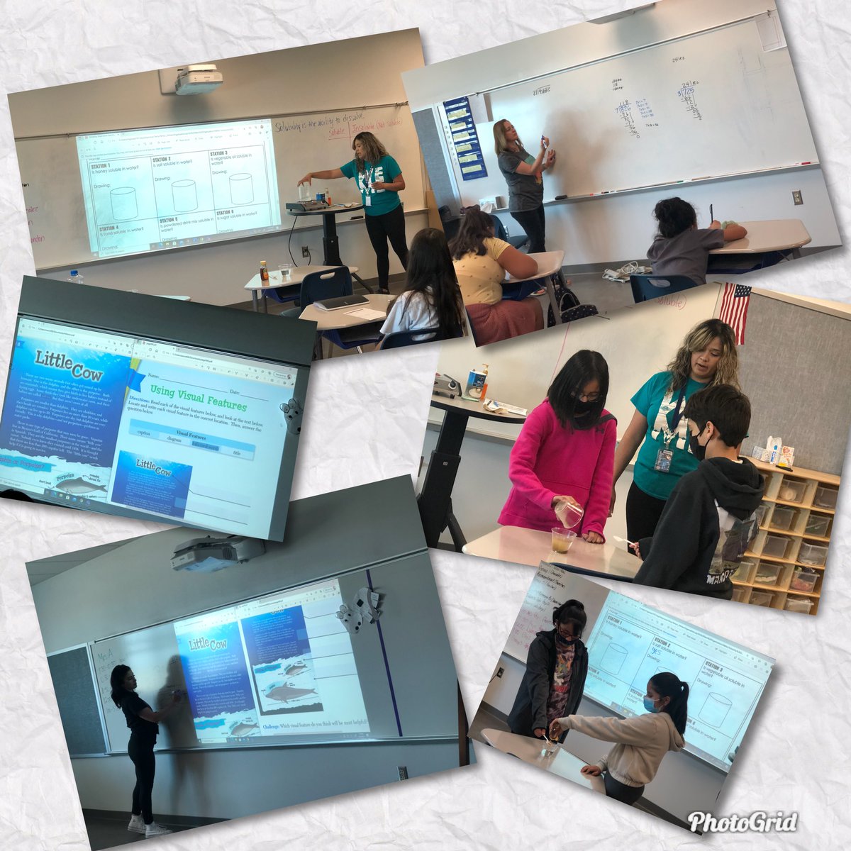 SagelandMicro's tweet photo. Summer camp scholars enjoying rotations today as they review solubility, long division, and using visual features in reading text. #TeamSISD #JCE https://t.co/GpVVaxJfqP