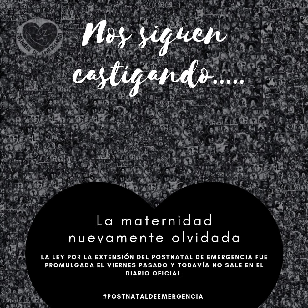 Postnataldeeme1's tweet photo. NO somos prioridad, los niños no están primero!!
Miles de madres angustiadas esperando que se publique la ley en el Diario Oficial para poder hacer uso de la extensión.
#PostnatalDeEmergencia
Hasta cuándo la maternidad seguirá siendo castigada????
#fealactitud @GobiernodeChile https://t.co/mQX9zsG3u2