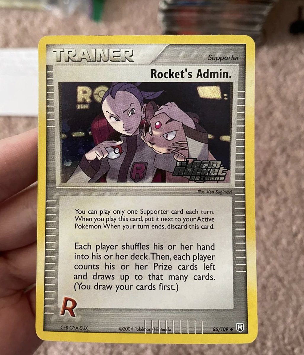 trainercotd's tweet image. The Trainer Card of the Day is Rocket’s Admin.