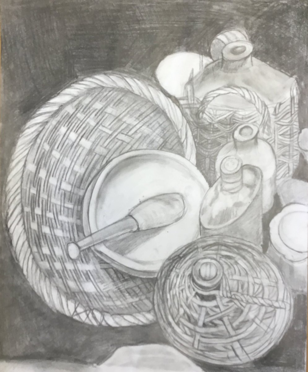 KimSchArt's tweet photo. Covered a colleague’s lesson today while he went for his jab....some amazing work from 3rd formers #formalelements #basicskills https://t.co/nI6tPVZFjg