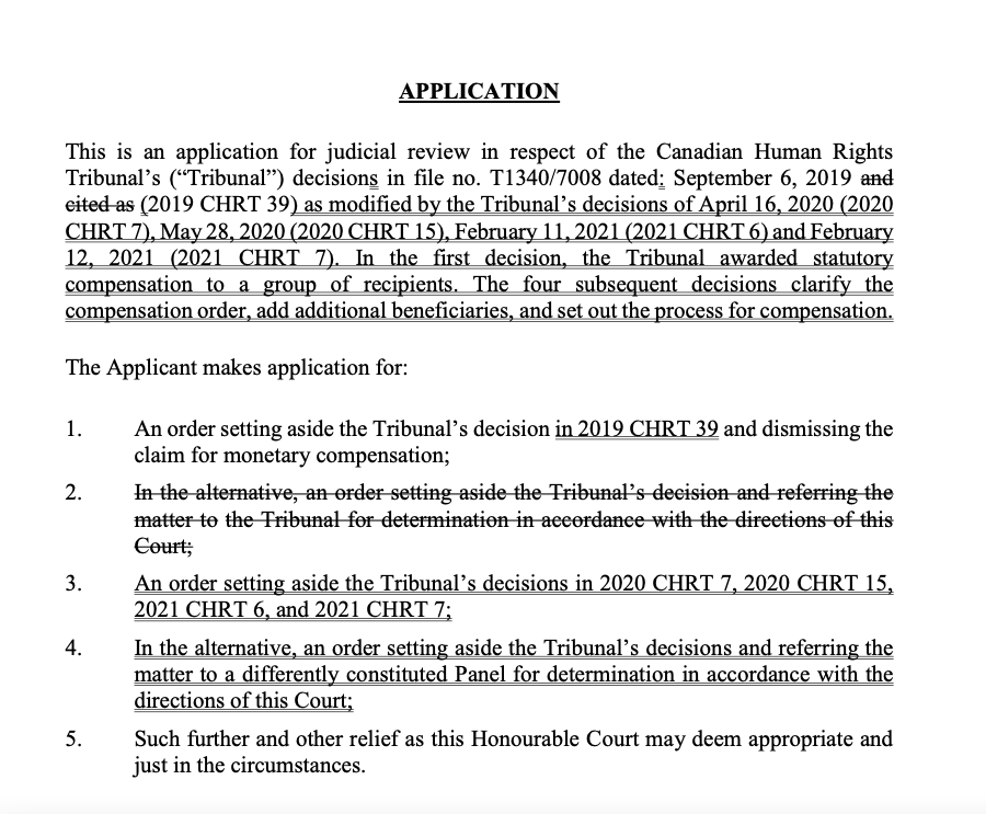 cblackst's tweet photo. Here are Canada's two applications for Judicial Review being heard Monday June 14-18, 2021 starting at 9:30 https://t.co/hc1wMei5GZ
