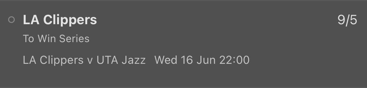 TheAnswerBets's tweet image. NBA Series Outright 📲

1 Unit