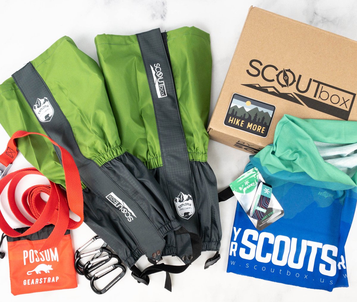 helloboxes's tweet image. The #SCOUTbox Annual Hiking Box has arrived! It includes useful hiking items such as a gear strap, gaiters, and more. Here's the... hellosubscription.com/2021/06/scoutb… #subscriptionbox