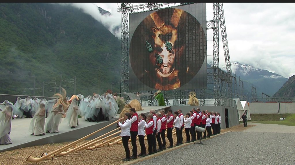 Brother Streetjoy on Twitter: "GOTTHARD TUNNEL OPENING CEREMONY 1/ This  will try & get to the bottom in what in the unholy fuck the background to  this ceremony was & who was