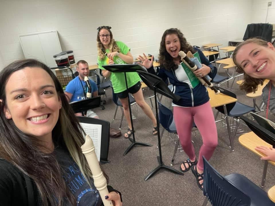 Fulton county elementary music teachers (and one Gwinnett) are hard at work in our Orff Level III certification! Seven more days left until we are completely Orff certified! 🎶🎵@PeppyPettyMusic @EstherJMusic <a href="/mrsrobinsmusic/">Ariel Robins</a>