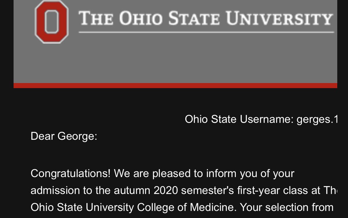 GergesMD's tweet photo. 6 years ago I got the worst email from OSU, and thought all my dreams were crushed.

Exactly 1 year ago I got the best email from OSU. It was a long journey in between. https://t.co/Rk6TLFRFMQ