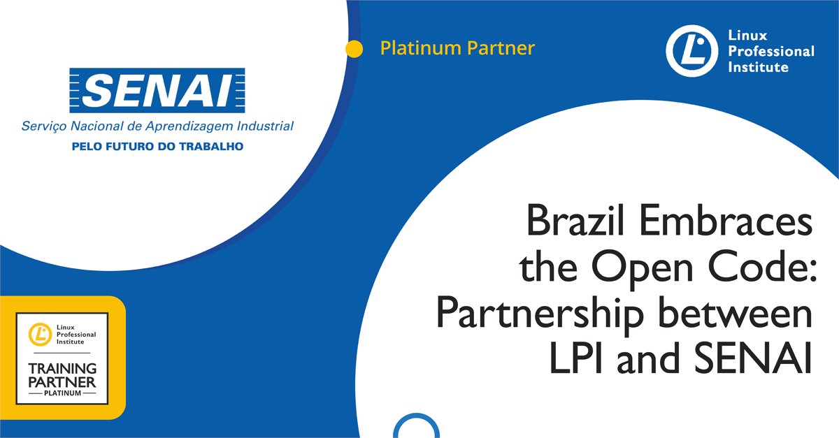 LPIConnect's tweet photo. The new partnership between SENAI, Brazil, and Linux Professional Institute (LPI) raises the importance of Linux and of open source in the industrial policy of a large country. Read more: https://t.co/0Acn3KueuR @SENAInacional #LPI #opensource #MundoSENAI https://t.co/5LtXm66hdv
