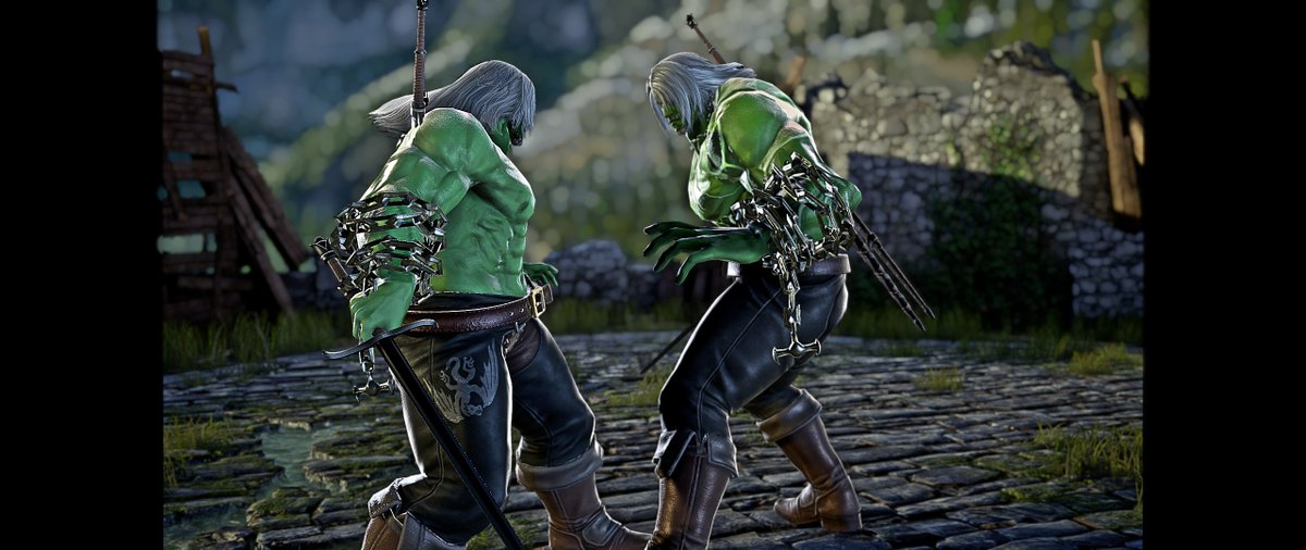 condecabroni's tweet photo. My last CAS had good reception so, I want to give you a little extra before the next one: Hulk-Geralt V2 is bigger, better, veinier and even stronger, but I reccomend to not using him in online CASCARD⇩ #SOULCALIBURVI #createasoul #キャラクリ #ソウルキャリバー6 #VickWeeklyCAS https://t.co/4yzVWc6udN