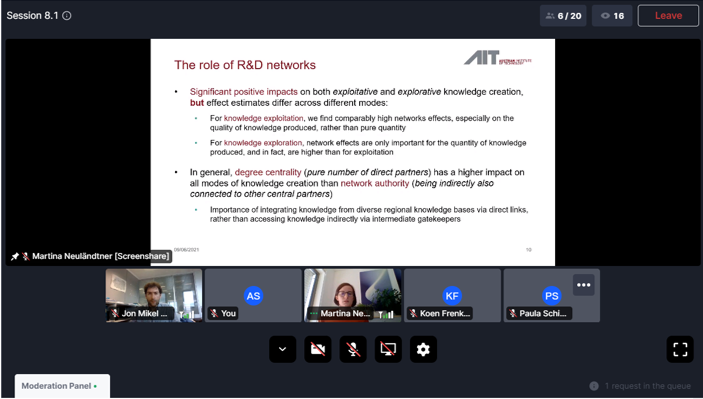 The sessions second paper by <a href="/MNeulaendtner/">Martina Neuländtner</a> et al. focuses on #research and development networks and explorative/explotative knowledge creation.

Really interesting #innovation #policy implications here as well!