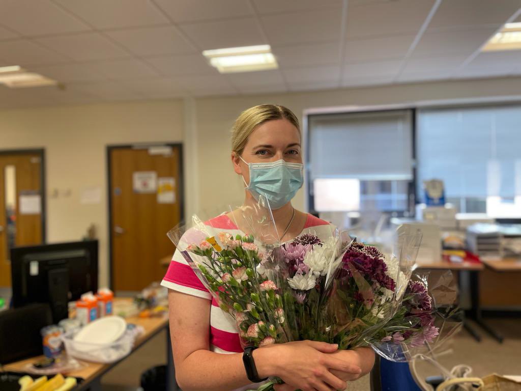 melcharmerOT's tweet photo. Today we said Goodbye to our assistant practitioner Carolynne. Thank you for all your input during your time in the stroke team and good luck in your new role! ๐คฉ๐คฉ @boltonnhsft #boltonAHPs #boltonstroketherapy https://t.co/HIejLnukii