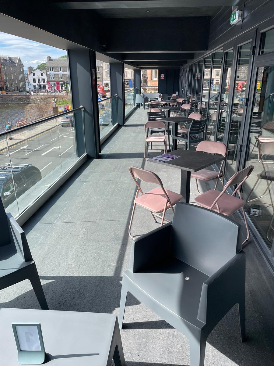 Pretty chuffed with Oban’s new waterfront terrace. Covered space for up to 60 overlooking the bay towards islands of Kerrera and Mull. #loveoban #wildaboutargyll #ScotlandIsNow