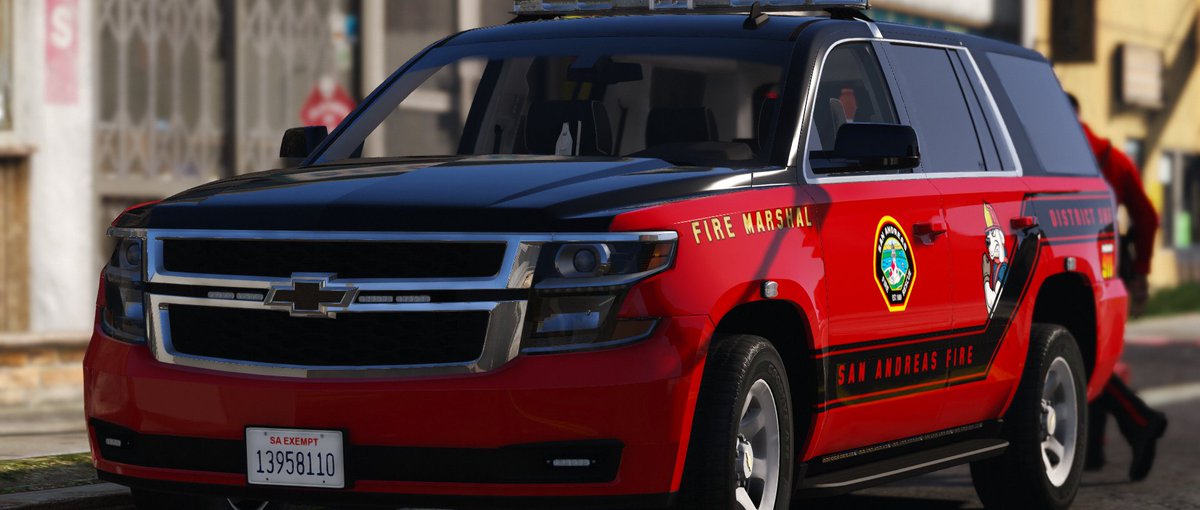 statewiderp_'s tweet photo. San Andreas Fire Marshal's enforcing Fire Code throughout the State! Here is them doing a routine inspection in Paleto Bay.

#SAFR #FireMarshal #StatewideRP https://t.co/6ykIdJnR6O