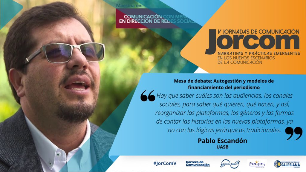 InDi_UPS's tweet photo. “Los medios digitales deben segmentar las audiencias para crear fidelidad y fidelización en el público” - Pablo Escandón  #JorcomV https://t.co/k3OESNwo0h