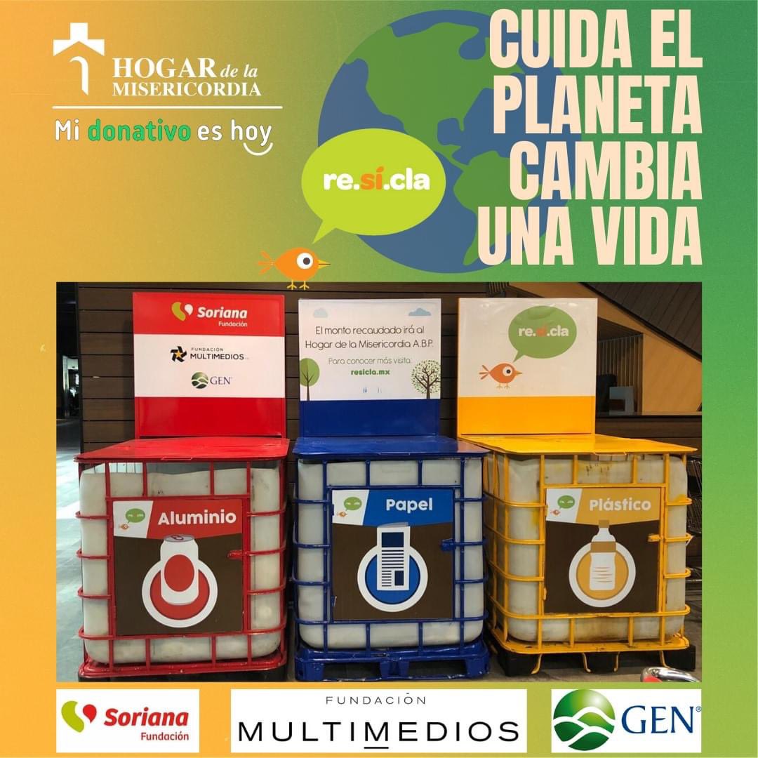 HogarMisericor's tweet photo. Con Campaña #ReSíCla ♻️ 
#CuidaElPlaneta 🌎 #CambiaUnaVida 💜
@OrgSoriana 
@fundacionMMAC 
GEN Industrial
Resícla Nuevo León 
#HogarDeLaMisericordia
#MiDonativoEsHoy https://t.co/6UdszJsk5C