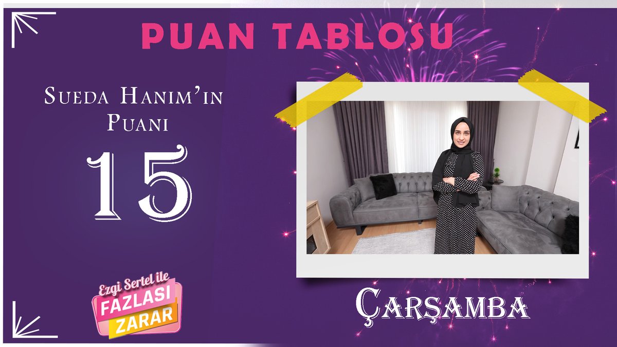 Sueda Hanım rakiplerinden 15 puan topluyor.
Bakalım yarın neler olacak? 👀
<a href="/trt1/">TRT 1</a> #FazlasıZarar 🛍